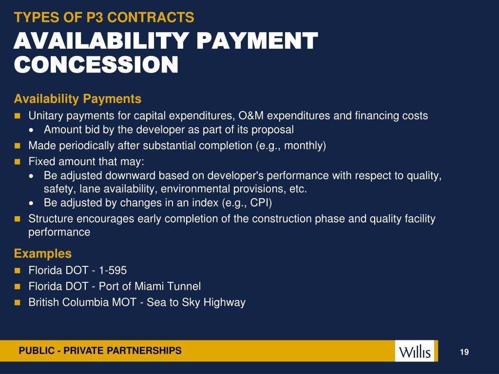 PPT PUBLICPRIVATE PARTNERSHIPS (P3) Issues, solutions and what’s