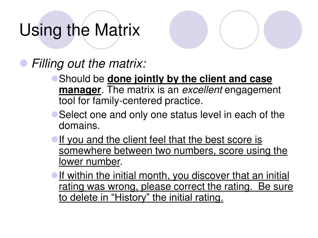 PPT SelfSufficiency Matrix Short Services Option Based on Abt