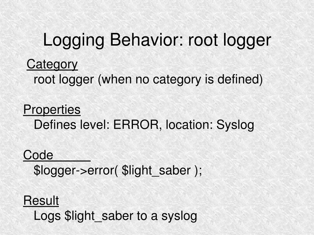 PPT Stop Being A Caveman! use LogLog4perl; PowerPoint Presentation
