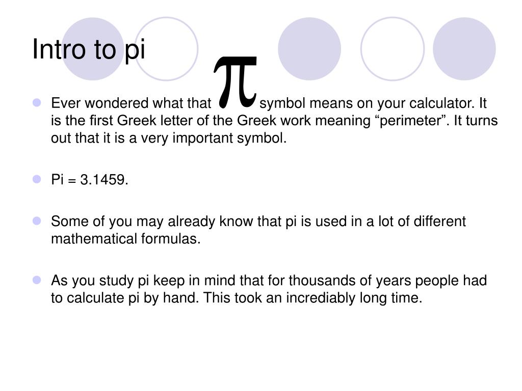 PPT The Origin and History of Pi PowerPoint Presentation, free