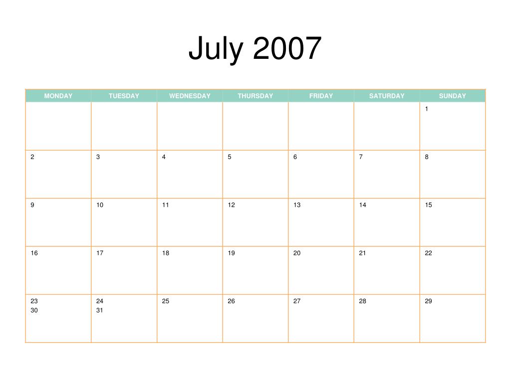 PPT 20062007 School Year Calendar PowerPoint Presentation, free