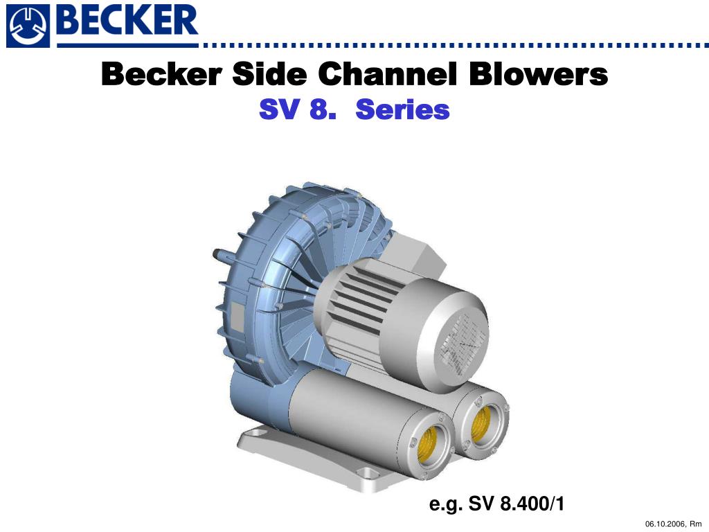 PPT Becker Side Channel Blowers SV 5. / SV 7. / SV 8. Series