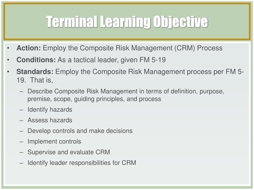 PPT Composite Risk Management Tactical Course PowerPoint Presentation