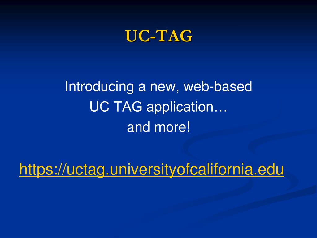PPT UC Transfer Admission Guarantee (TAG) PowerPoint Presentation