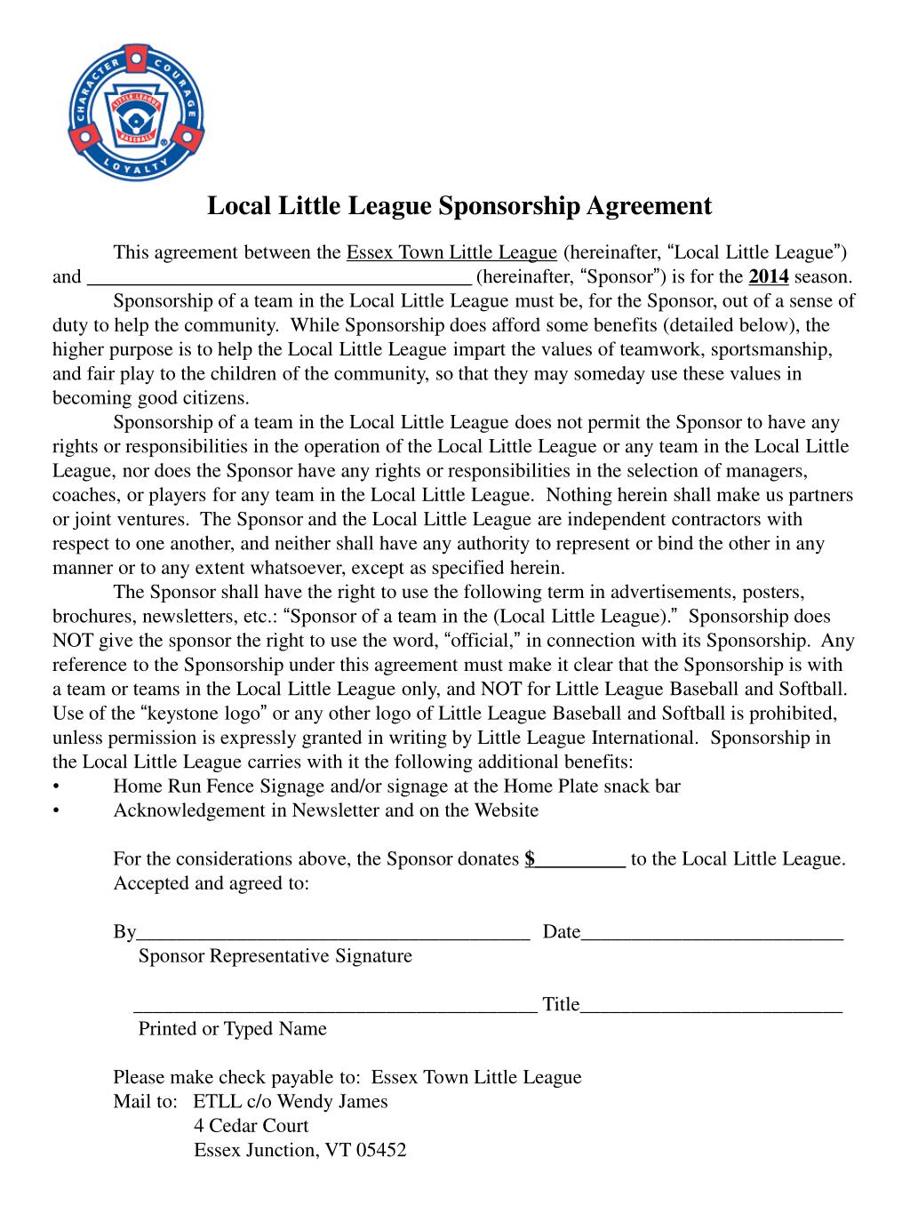 PPT 2014 Essex Town Little League PowerPoint Presentation, free