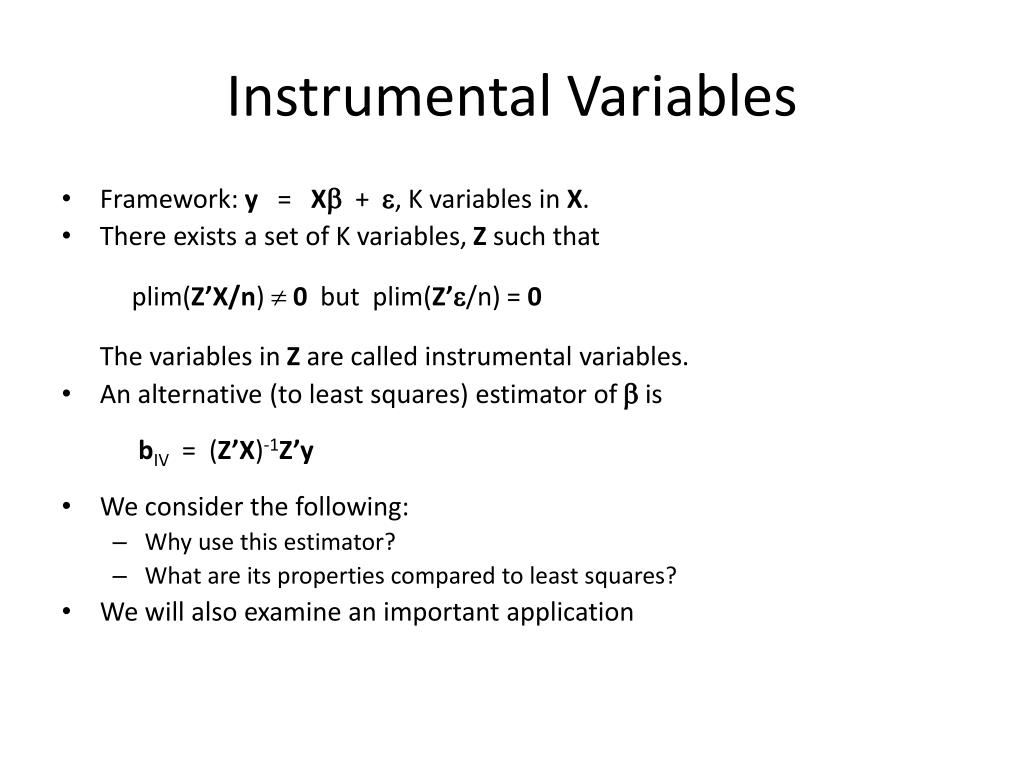 PPT Instrumental Variables PowerPoint Presentation, free download