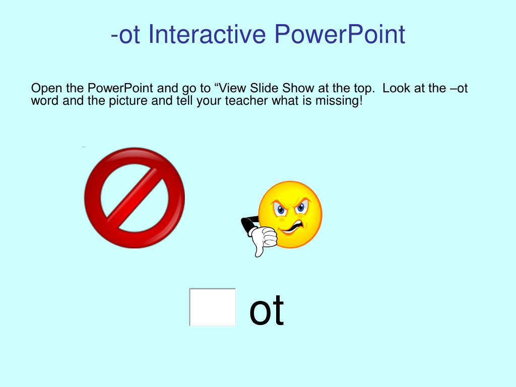PPT - Let's for -ot Words! PowerPoint Presentation, free download - ID