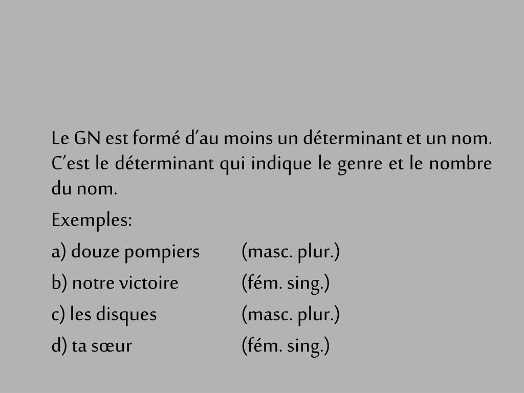 PPT Le groupe du nom et ses expansions PowerPoint Presentation, free download ID3216662