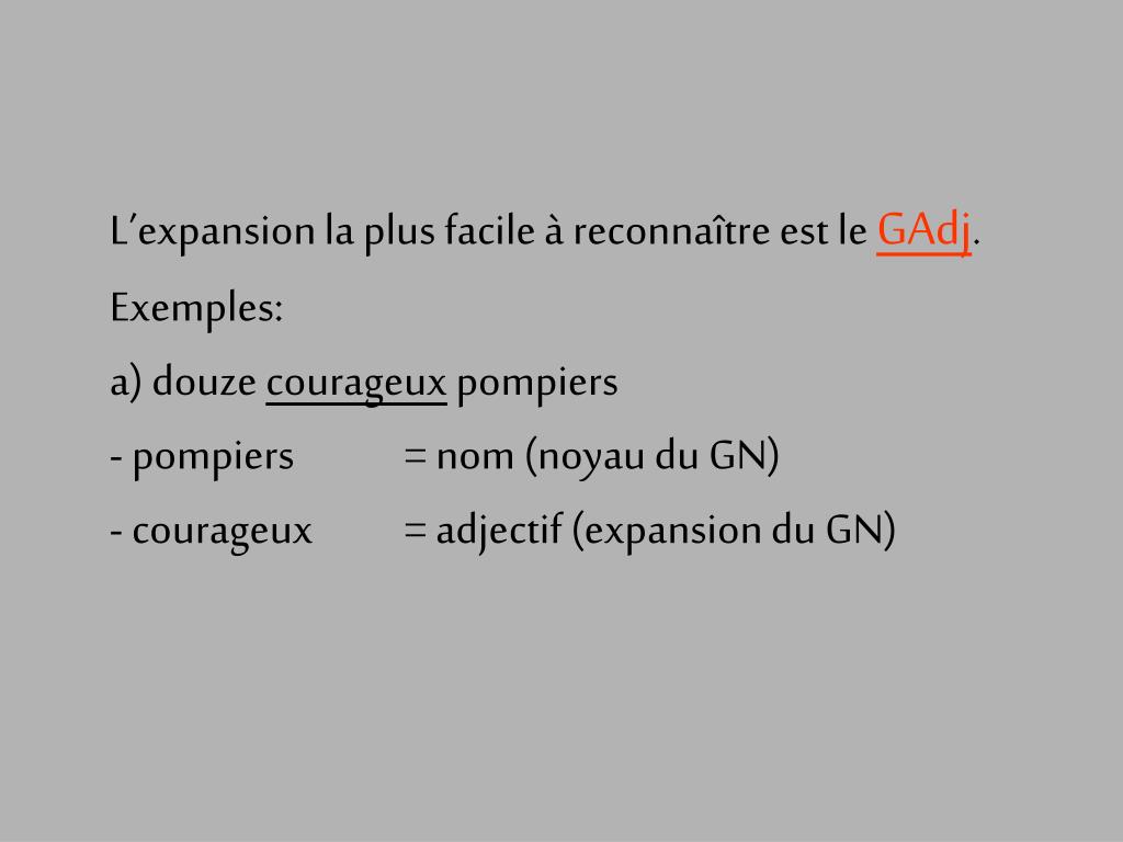 PPT Le groupe du nom et ses expansions PowerPoint Presentation, free download ID3216662