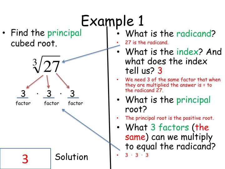 PPT Cubed Roots, Add/sub Sq. Roots and nonsquare integers notes