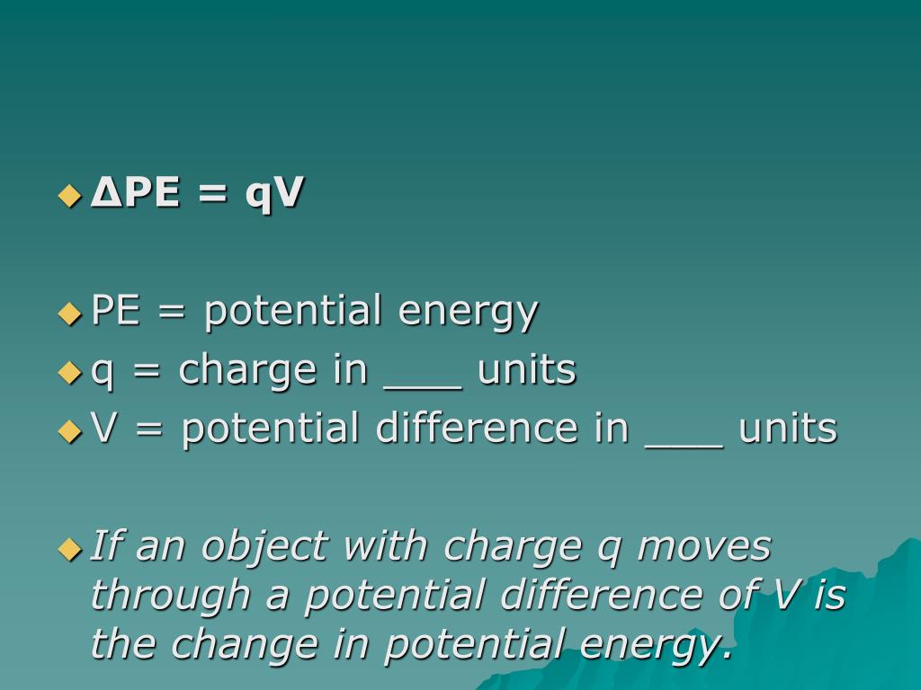 PPT Electric Potential and Electric Energy; Capacitance PowerPoint