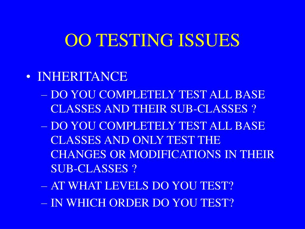PPT OBJECT ORIENTED TESTING PowerPoint Presentation, free download