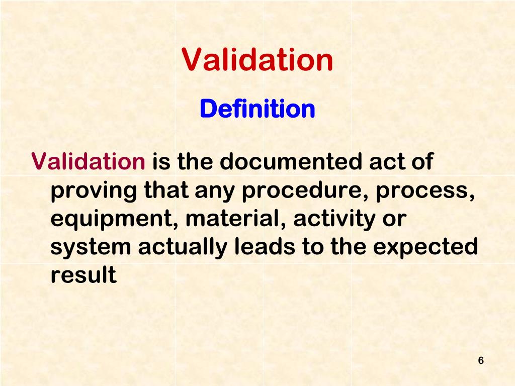 PPT 3. Validation (and Qualification) PowerPoint Presentation, free download ID3219436