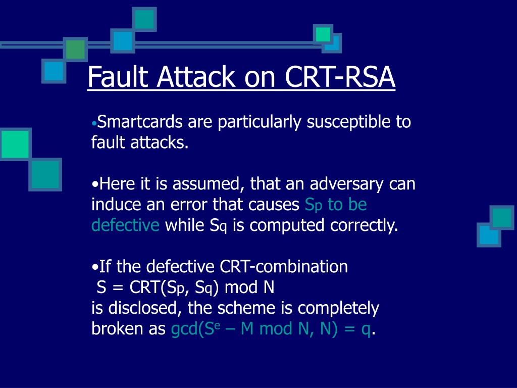 PPT Cryptanalysis of a Provably secure CRTRSA Algorithm PowerPoint