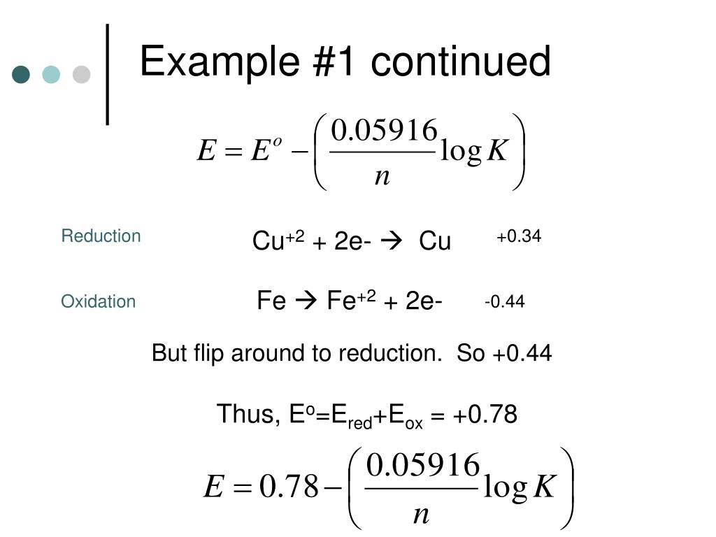 PPT Cell Potential and Nernst Equation PowerPoint Presentation, free