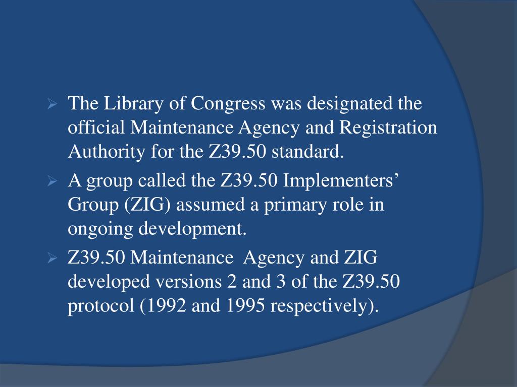 PPT Protocol Z39.50 Searching Other Systems PowerPoint Presentation