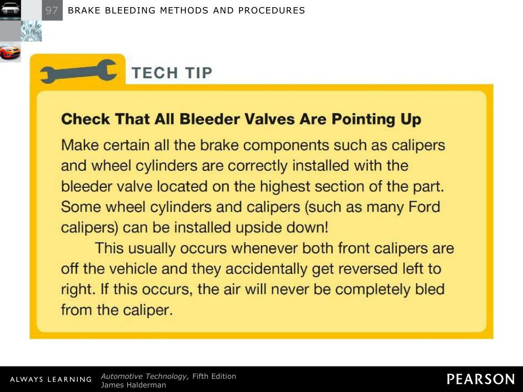 PPT BRAKE BLEEDING METHODS AND PROCEDURES PowerPoint Presentation