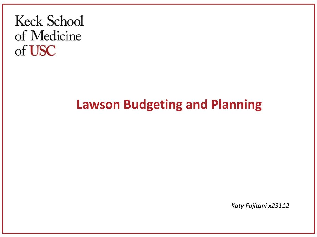 PPT Lawson Budgeting and Planning PowerPoint Presentation, free