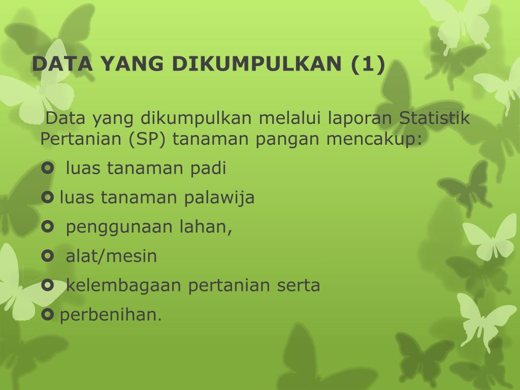 PPT Statistik Tanaman Pangan Ruang Lingkup Pembahasan PowerPoint Presentation ID3243985