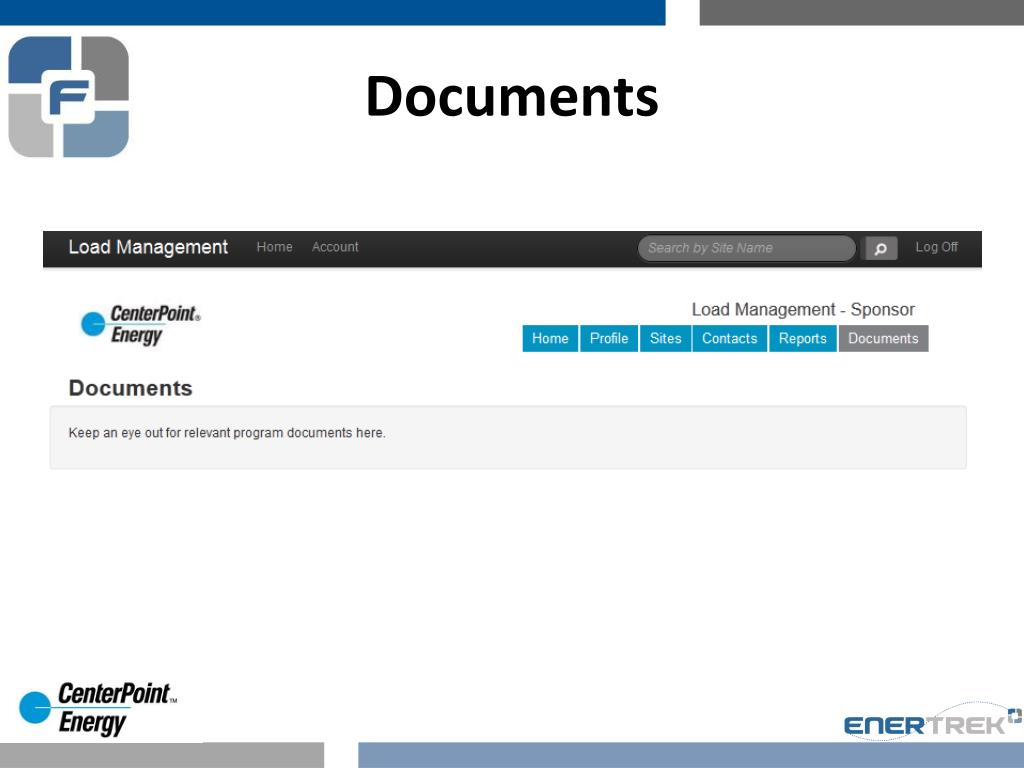 PPT CenterPoint Load Management Tracking System PowerPoint Presentation ID3244879