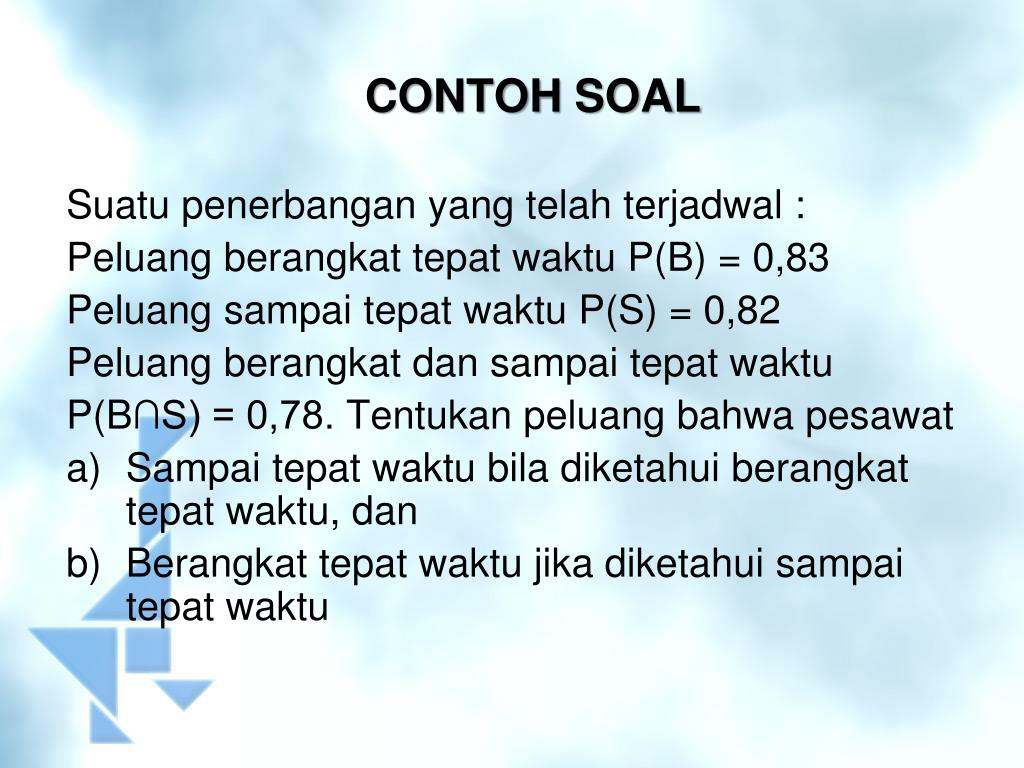 √ Contoh Soal Peluang Bersyarat Dan Pembahasannya Pdf