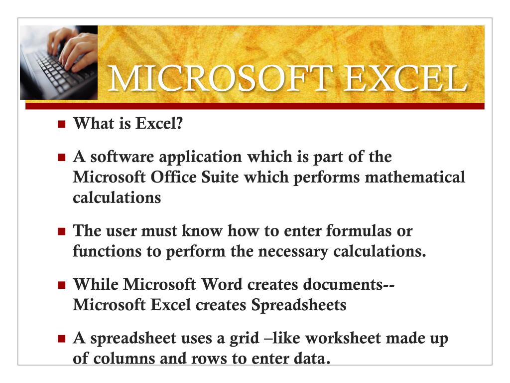 PPT MICROSOFT EXCEL PowerPoint Presentation, free download ID3247445