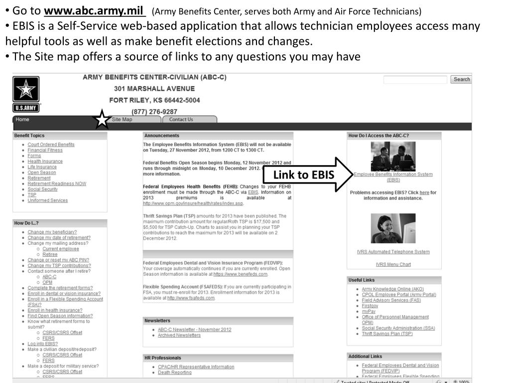 PPT Setting up an account in EBIS Employee Benefits Information System PowerPoint Presentation