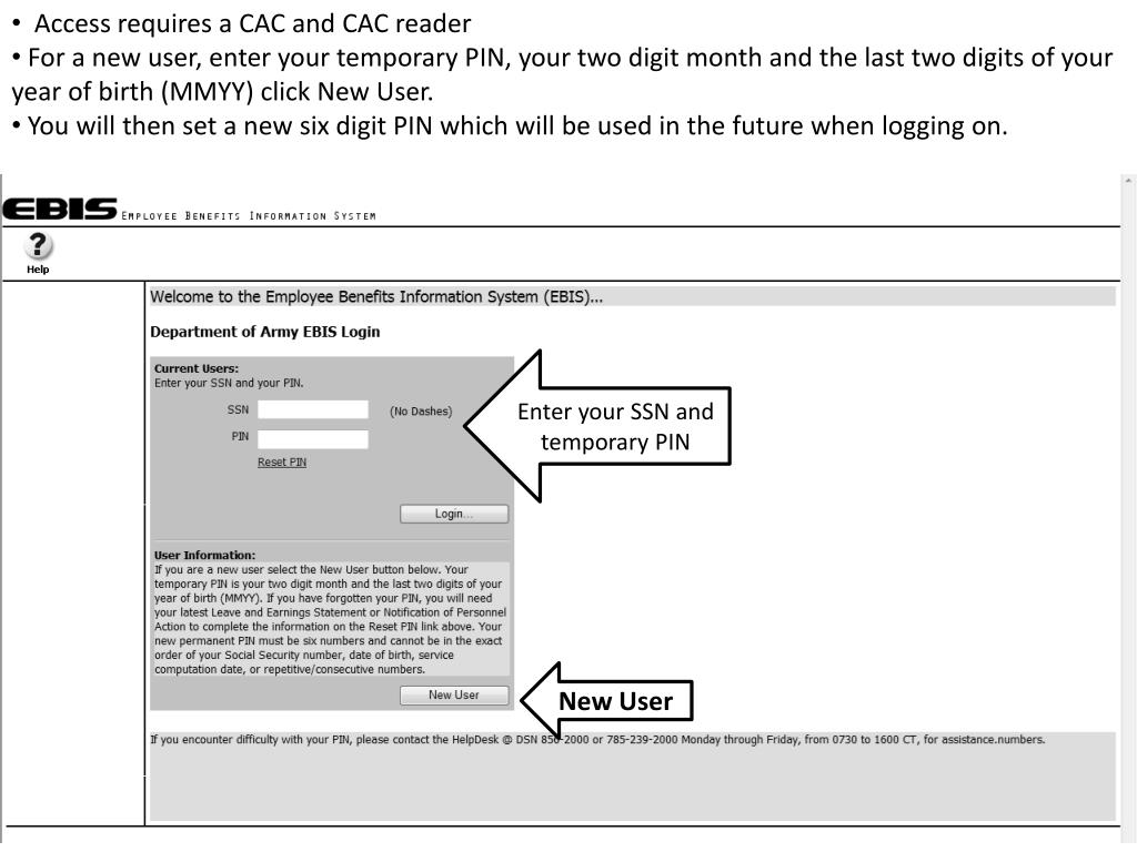PPT Setting up an account in EBIS Employee Benefits Information System PowerPoint Presentation