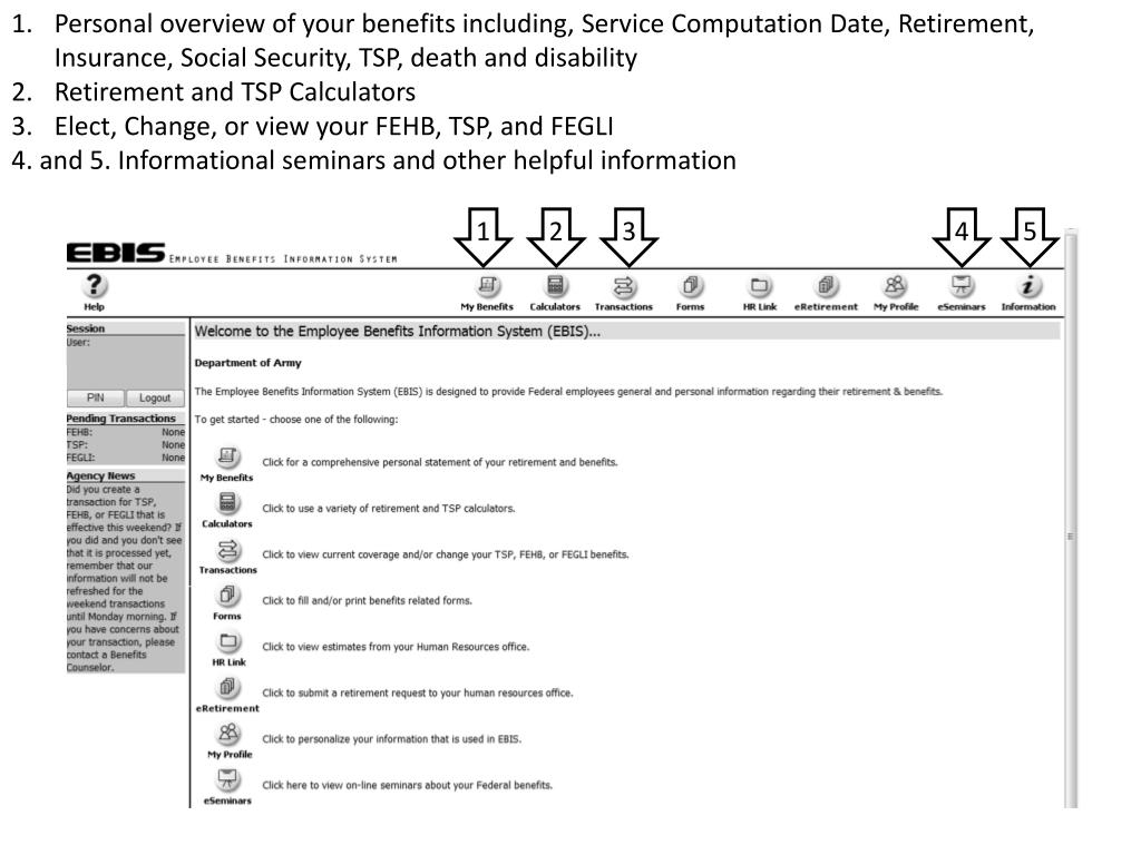 PPT Setting up an account in EBIS Employee Benefits Information System PowerPoint Presentation