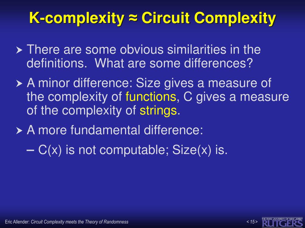 PPT Circuit Complexity meets the Theory of Randomness PowerPoint