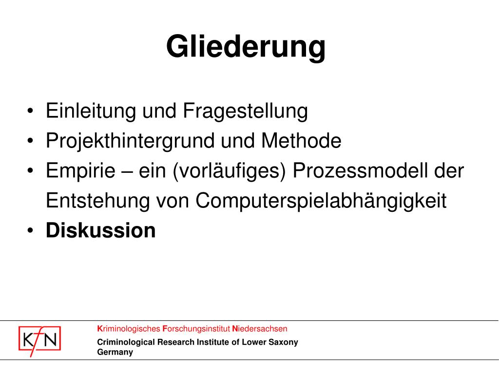 PPT Computerspielabhängigkeit als unwahrscheinlicher Weg PowerPoint
