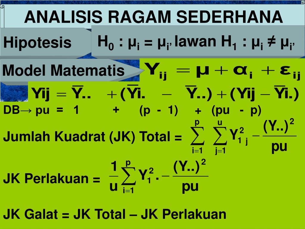 PPT ANALISIS RAGAM SEDERHANA PowerPoint Presentation, free download