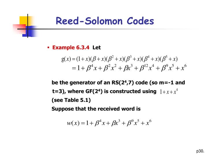 PPT ReedSolomon Codes PowerPoint Presentation ID3265613