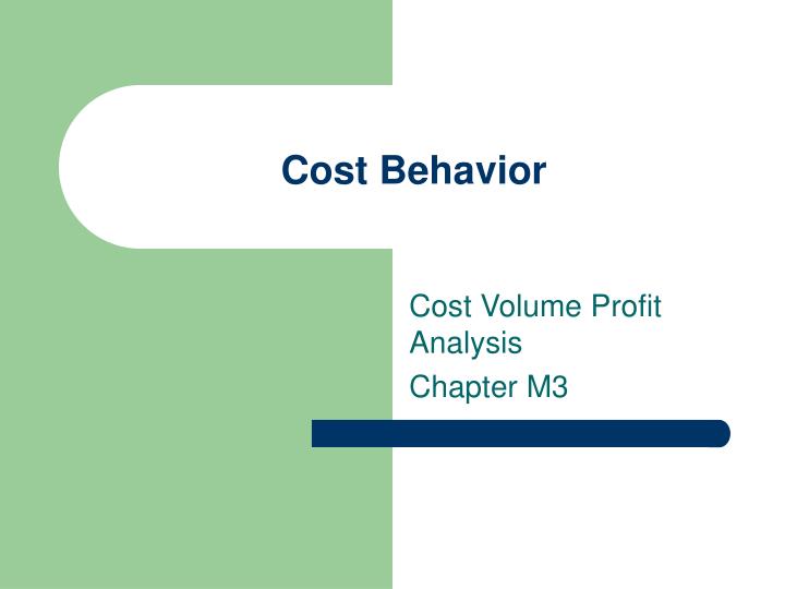PPT Cost Behavior PowerPoint Presentation, free download ID3265926