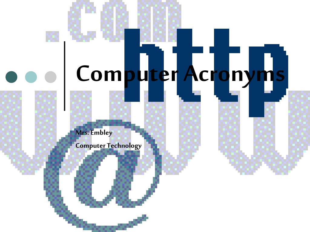 PPT Computer Acronyms PowerPoint Presentation, free download ID3266024