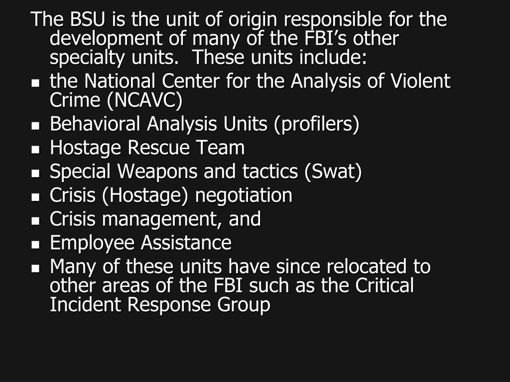 PPT FBI Behavioral Science Unit PowerPoint Presentation, free