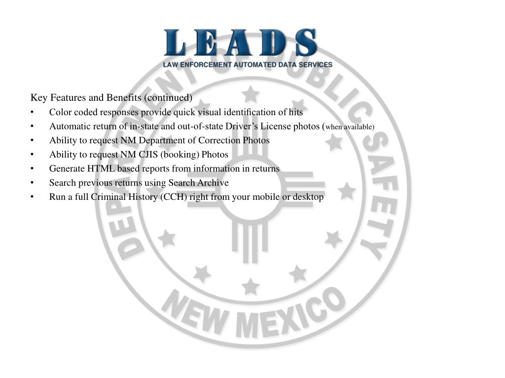 PPT New Mexico Department of public safety PowerPoint Presentation