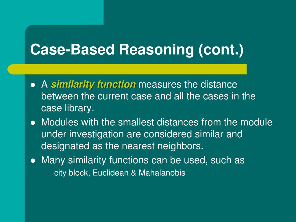 PPT CSC445 A Case Study CaseBased Reasoning PowerPoint Presentation