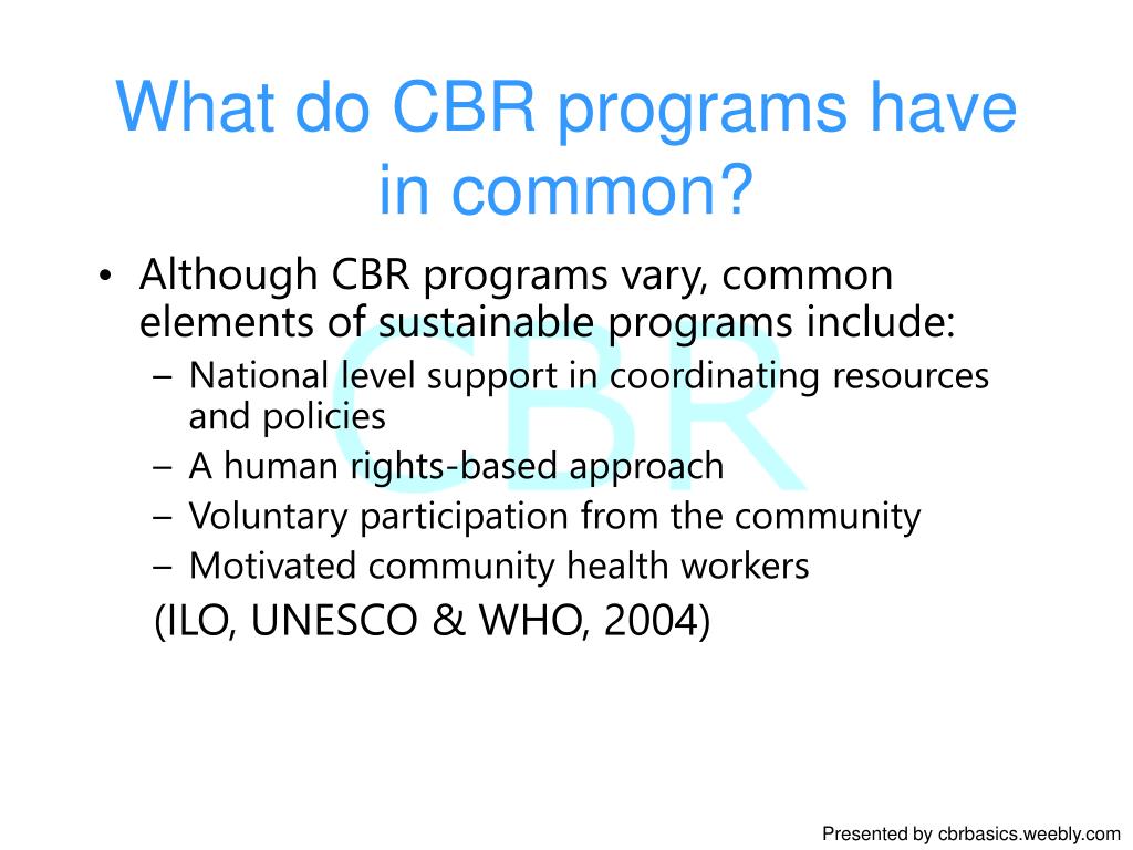 PPT Introduction to communitybased rehabilitation (CBR) PowerPoint