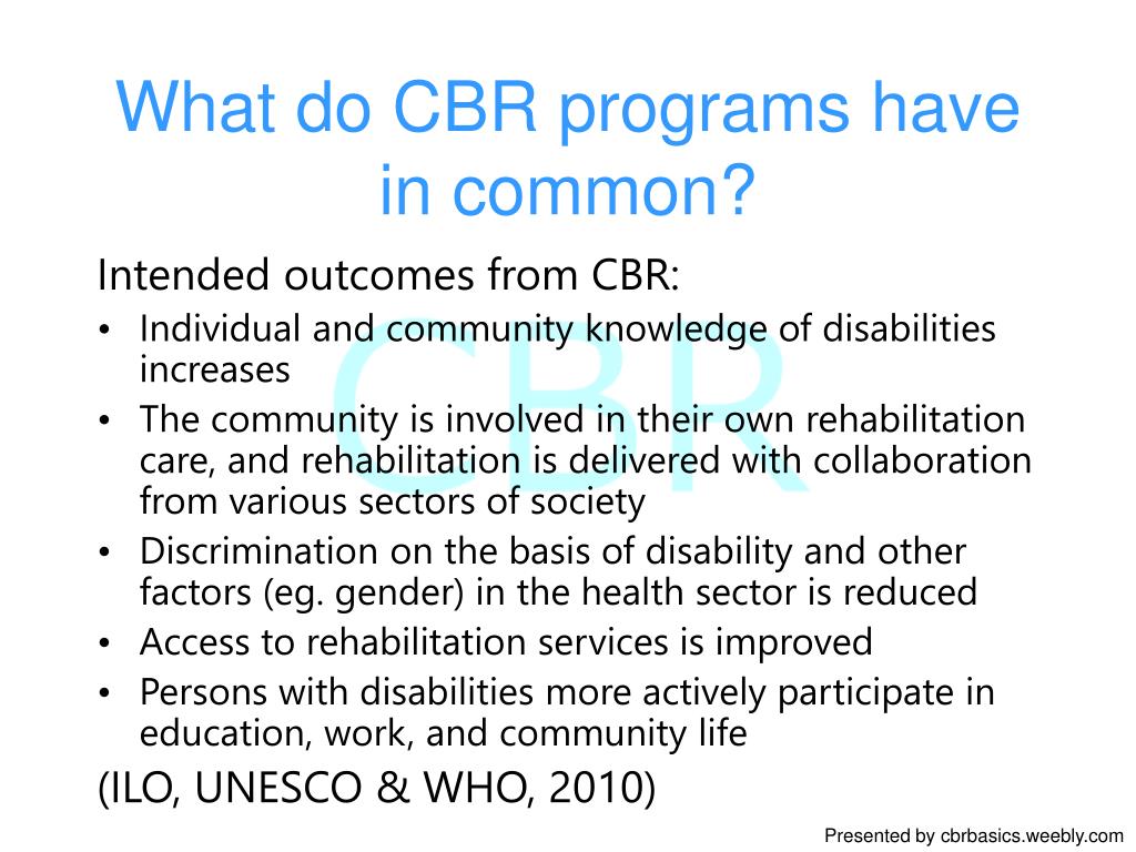 PPT Introduction to communitybased rehabilitation (CBR) PowerPoint