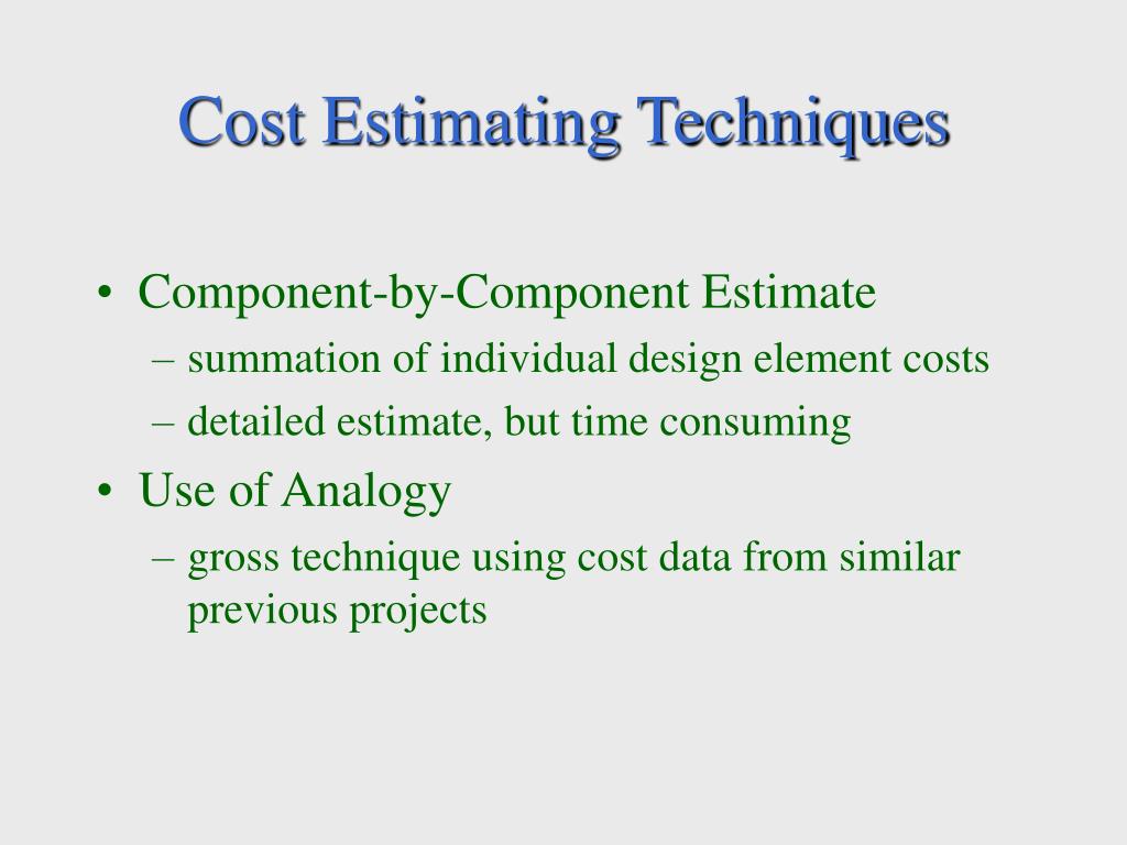 PPT Cost Estimating PowerPoint Presentation, free download ID3268322