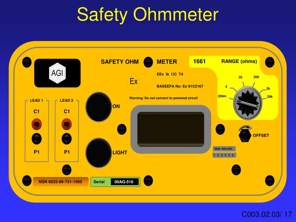 PPT Safety Ohmmeter PowerPoint Presentation, free download ID3269276