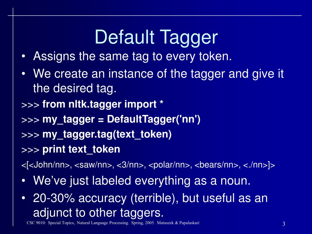 PPT Part of Speech (POS) Tagging Lab PowerPoint Presentation, free