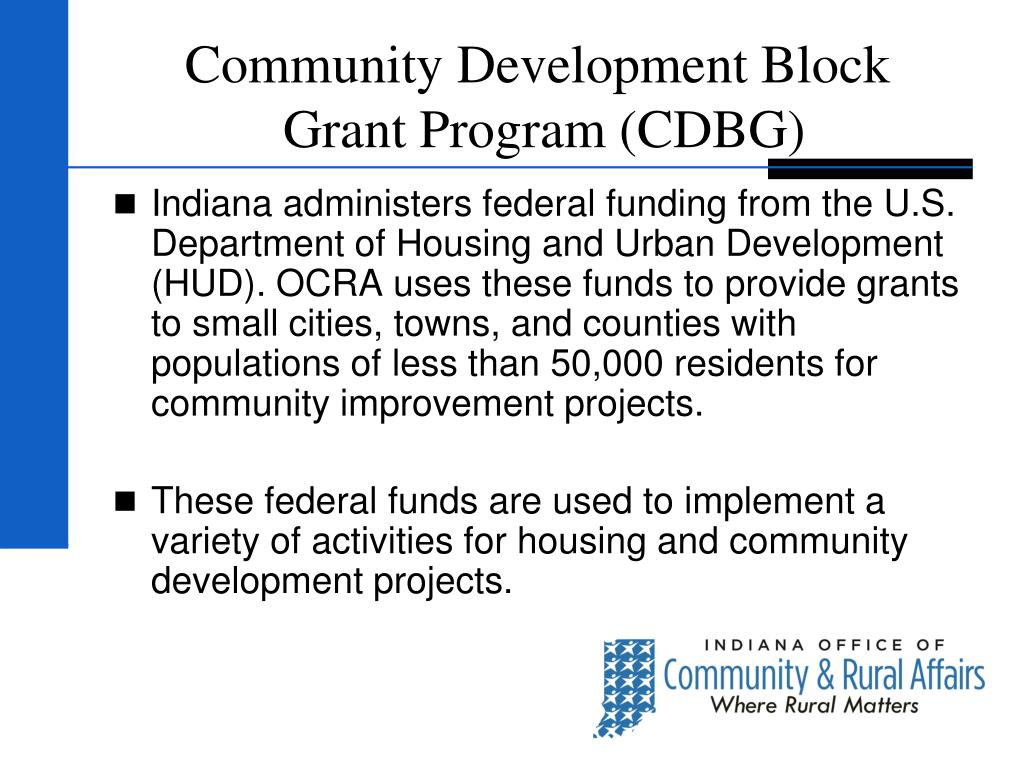 PPT Community Development Block Grant Program (CDBG) PowerPoint