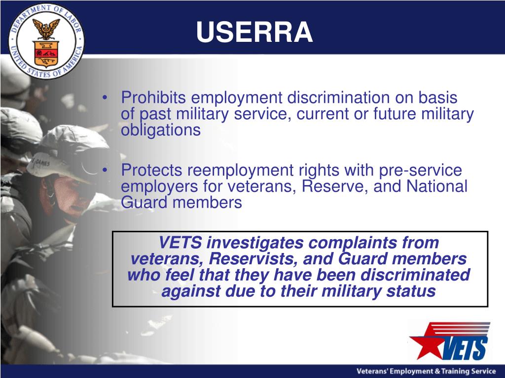 PPT USERRA Regulations 20 C.F.R., part 1002 PowerPoint Presentation