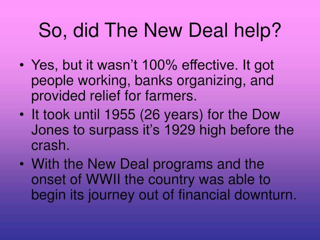PPT The History of the New Deal PowerPoint Presentation, free