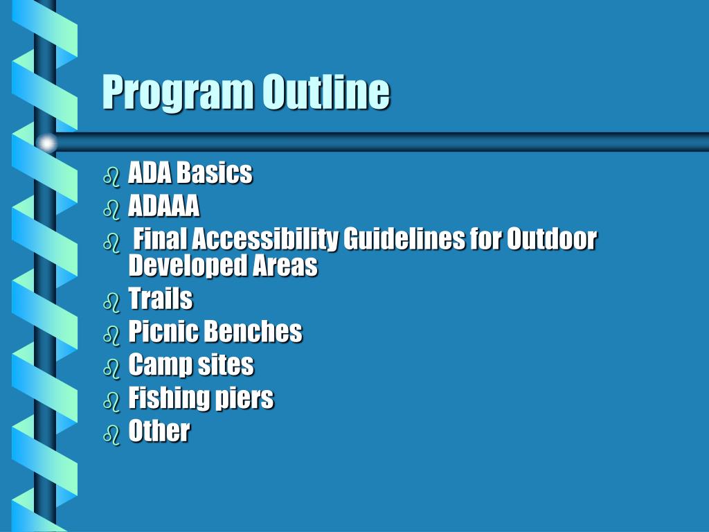 PPT MEETING ADA REQUIREMENTS FOR RECREATIONAL TRAILS PowerPoint