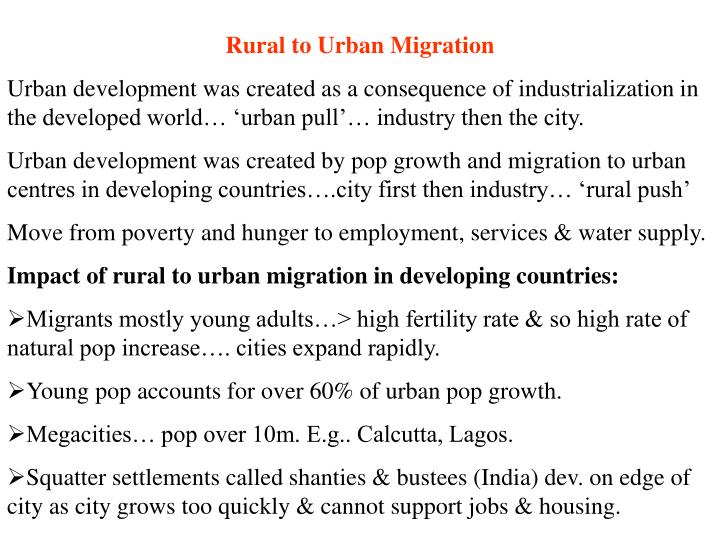 PPT Rural to Urban Migration PowerPoint Presentation, free download