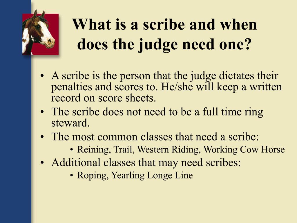 PPT The Use of Scribes and Score Sheets PowerPoint Presentation, free