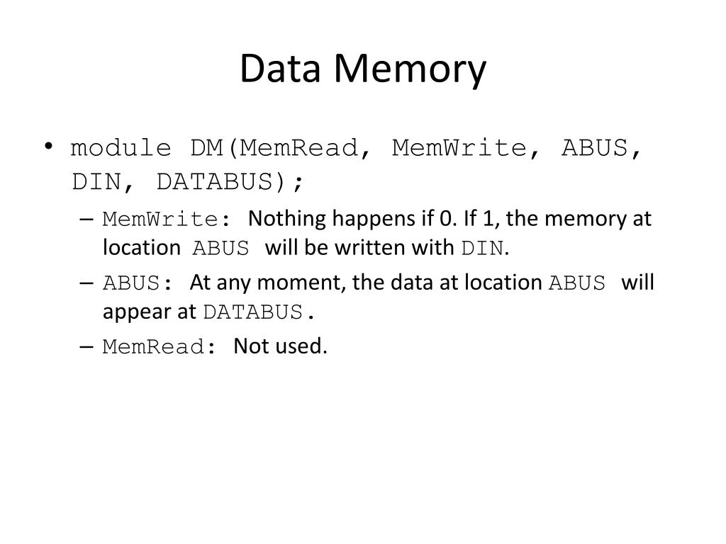 PPT A Simplified MIPS Processor in Verilog PowerPoint Presentation